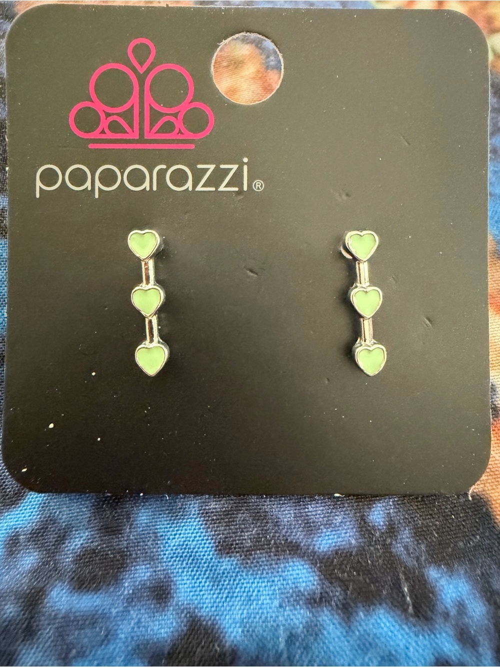 Paparazzi Lime Stackable Heart Drop Earrings